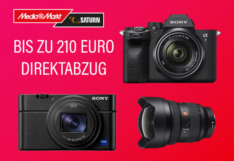 Bis zu 210 Euro Direktabzug auf Sony Kameras, Objektive und Zubehör
