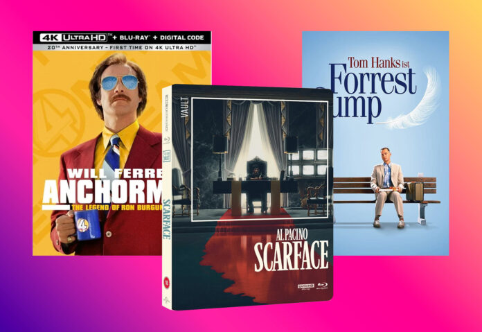 Neue 4K Blu-rays als Steelbooks und Collectors Editionen: Scarface, Anchorman, Forrest Gump uvm.