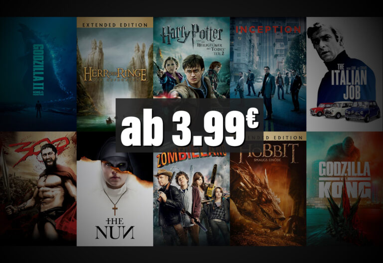 XXL-Aktion: Über 230 reduzierte 4K Filme stehen ab 3.99 Euro zum Kauf