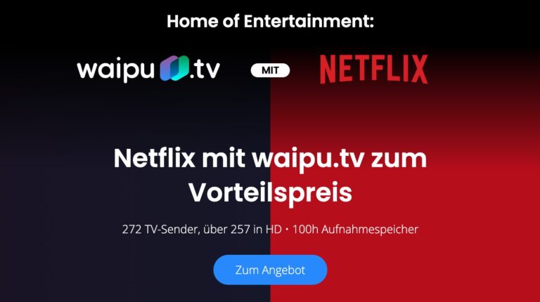 waipu.tv: Das Paket Perfect Plus mit Netflix wird teurer