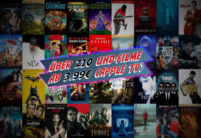 Günstige 4K UHD-Filme ab 3.99 auf Apple TV - Wählt aus über 210 Titeln!