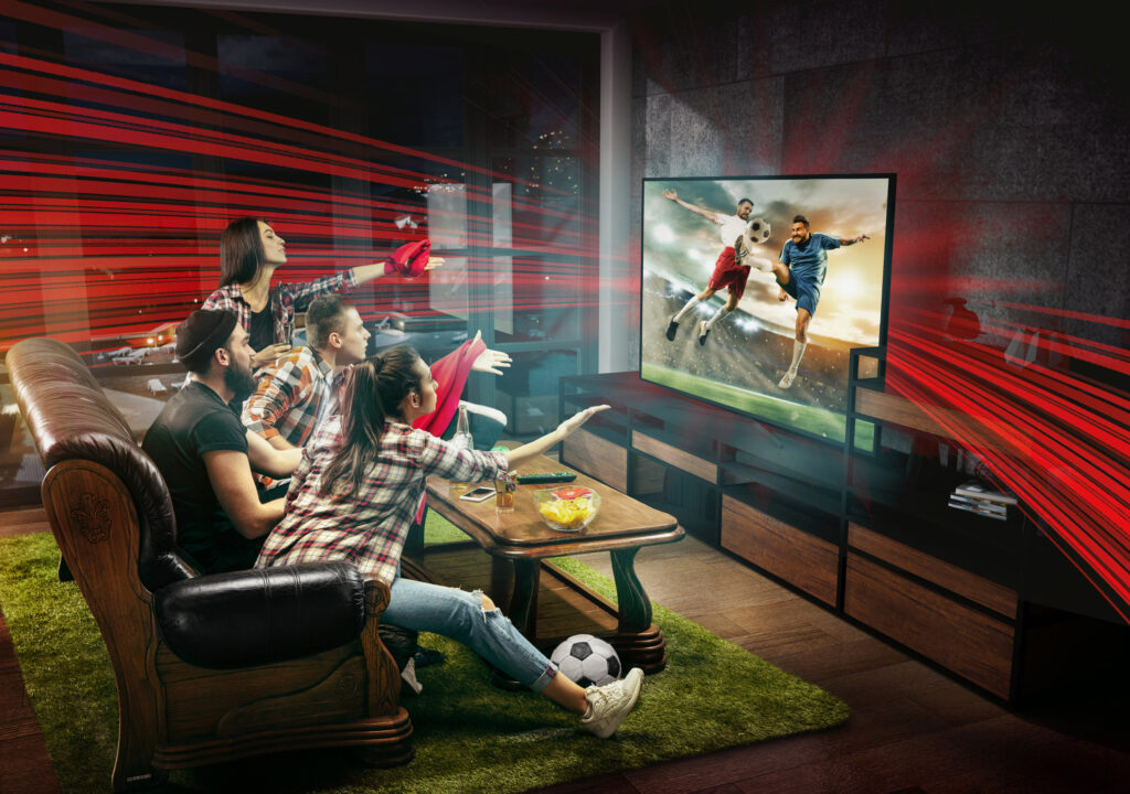 Vodafones Technik "Jubel-Booster" soll Fußball-Fans zum Kabel bekehren.