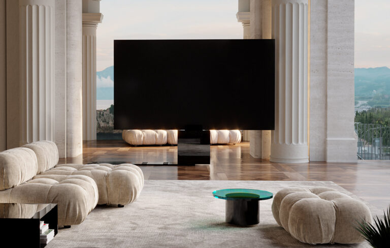 Faltbarer Micro LED TV: C Seed N1 vereint Fernsehen und Luxus-Mobiliar