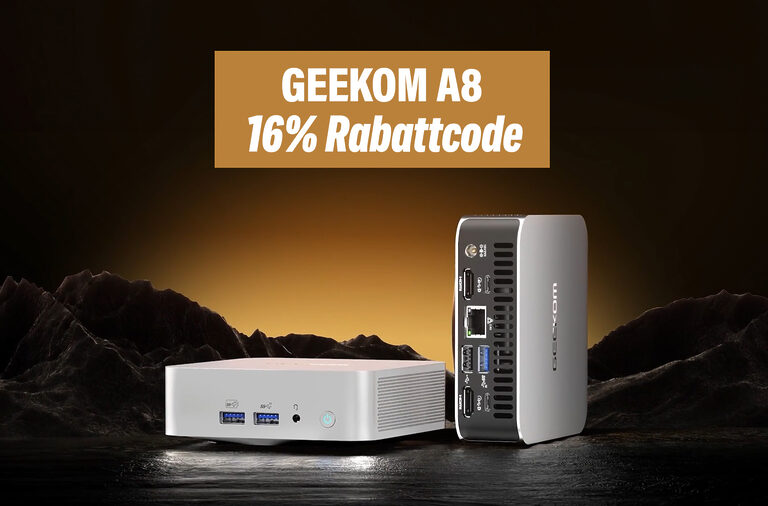 Bis zu 16% Rabatt auf den Geekom A8 R9 Mini-PC mit unserem Gutscheincode!