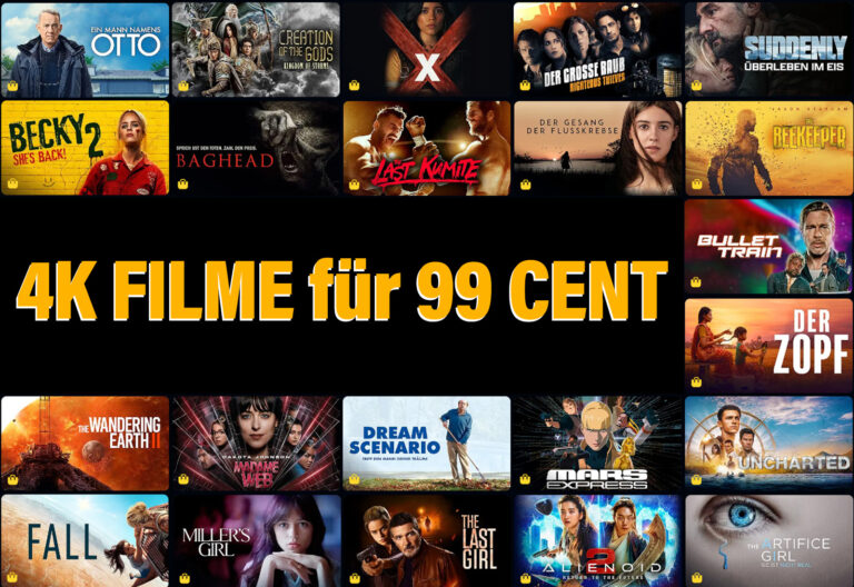 Mega-Auswahl: 4K UHD Filme für nur 99 Cent auf Amazon Prime Video leihen