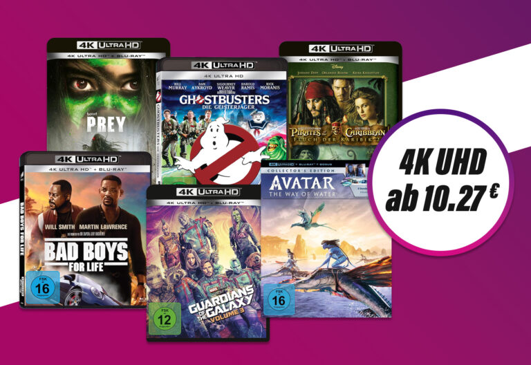 Neue Vorteils-Aktion: Preisreduzierte 4K UHD Blu-rays ab 10.27 Euro (Solange der Vorrat reicht)