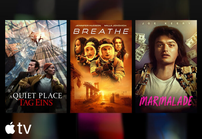 Neue 4K-Upgrades und Vorbesteller auf Apple TV (A Quiet Place – Tag Eins, Marmalade, Breathe, Joika)