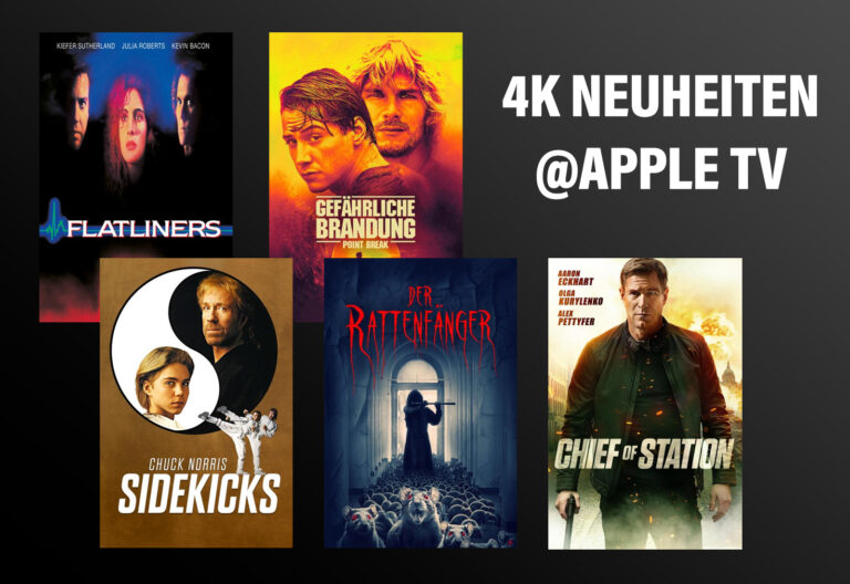 Über 25 Neuzugänge in 4K Ultra HD-Qualität auf Apple TV inkl. vieler Klassiker