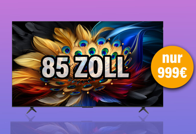 Preisrutsch: 85 Zoll 4K Fernseher erstmals unter 1.000 Euro Schwelle