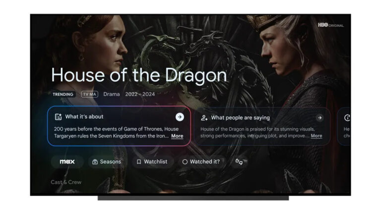 Google TV: KI-Screensaver mit Gemini und weitere, neue Features starten