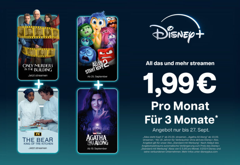 Disney+ im Deal: Nur 1,99 Euro im Monat – für drei Monate