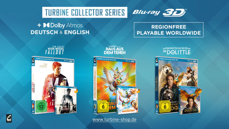 Turbine lässt 3D nicht sterben: Drei neue Filme auf 3D Blu-ray inkl. Dolby Atmos