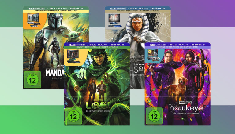 Jetzt vorbestellbar: 4K Blu-ray Steelbooks zu „The Mandalorian“, „Ahsoka“, „Hawkeye“ und „Loki“ (Update)