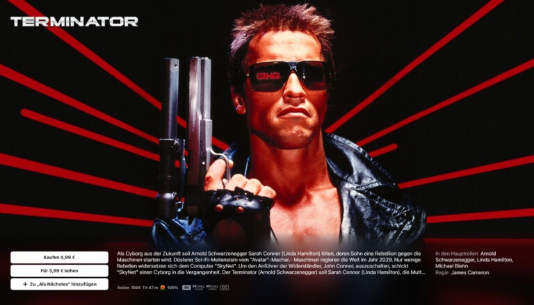 NEU: Terminator (1984) 4K-Restauration für nur 4.99 Euro auf Apple TV kaufen