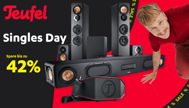 Teufel Singles Day: Bis zu 42 Prozent Rabatt auf hochwertige Audioprodukte!