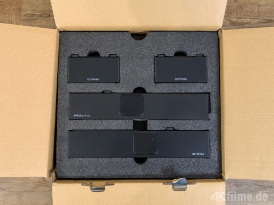 Gefolgt von der Soundbar und den Rear-Lautsprechern der Ultimea Nova S80