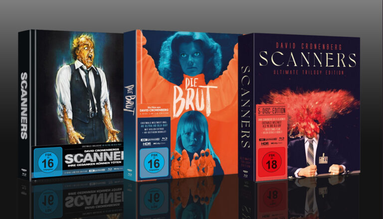 Neue 4K-Premieren von Plaion Pictures: „Die Brut“ und „Scanners“ im 4K Blu-ray Mediabook!