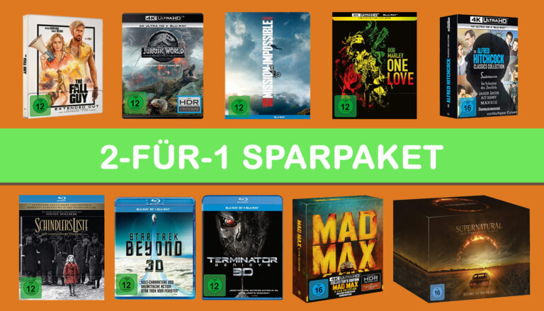 Bis zu 50 Prozent Rabatt: Große 2-für-1-Aktion auf 4K Ultra HD, Blu-rays und DVDs