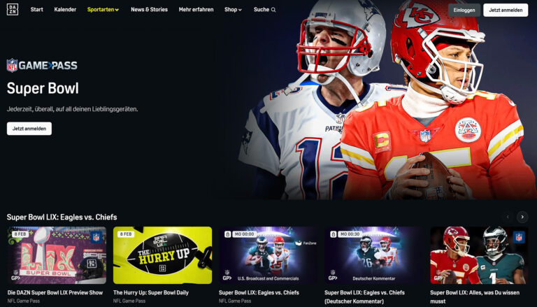 DAZN überträgt den Super Bowl LIX in HDR: Einzelbuchung des Sportevents möglich