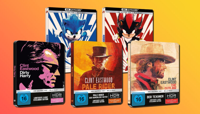 Limitierte 4K Blu-ray Steelbooks zu „Sonic 3“ und Clint Eastwood-Klassikern wieder vorbestellbar!
