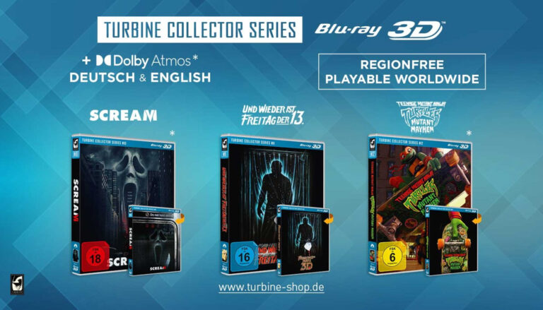 Neue 3D Blu-rays von Turbine Medien inkl. zwei 3D-Weltpremieren mit Dolby Atmos