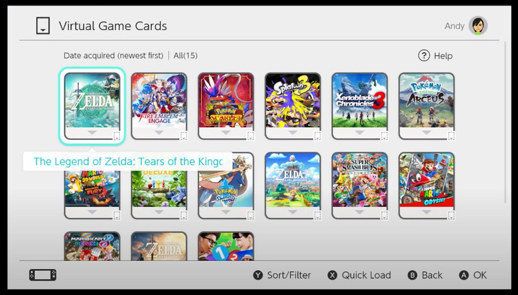 Nintendos virtuelle Softwarekarten erlauben das Ausleihen von Spielen.