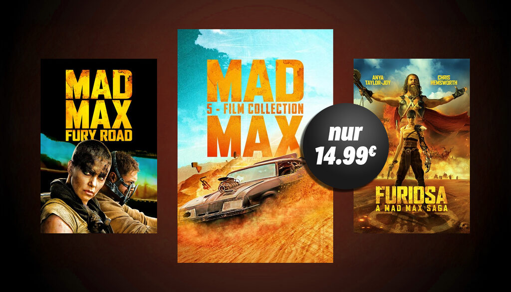 Die Mad Max 5-Film-Collection für 14.99 Euro inkl. "Furiosa: A Mad Max Saga"