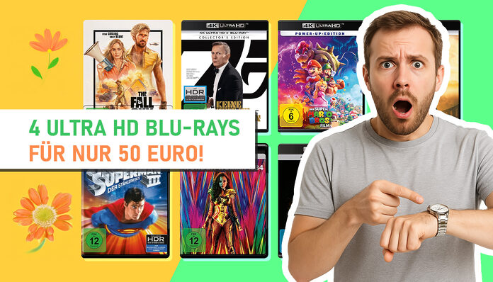 Nur noch heute: Vier 4K Blu-rays zum Preis von nur 50 Euro sichern!
