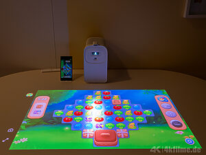 Das Touch-Feature des Samsung The Premiere 5 ist ein nettes Gimmick, welches nicht nur Unterhaltung für Kinder, sondern auch praktischen Nutzen für Erwachsene bietet.