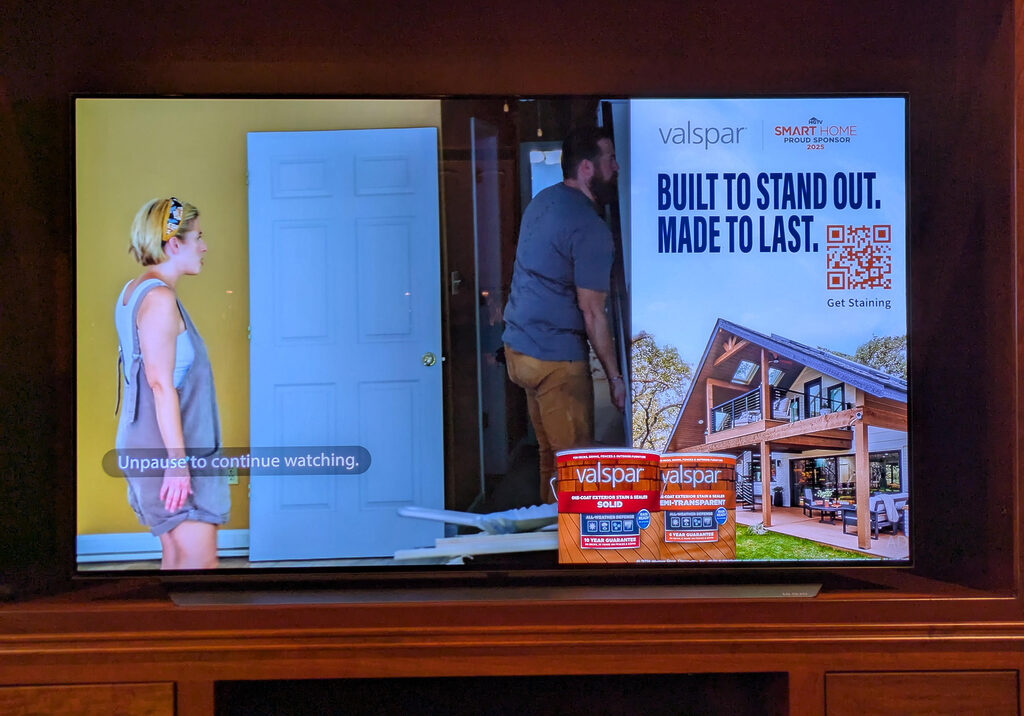 Roku zeigt in Streaming-Pausen über das System Werbung.
