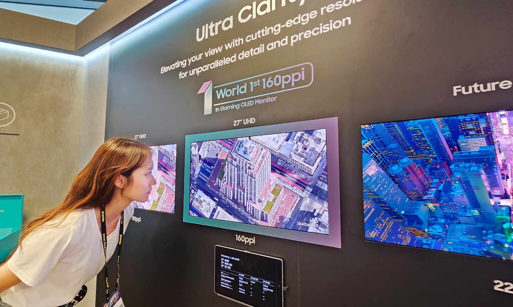 Samsungs QD-OLED-Monitor mit 160 ppi.