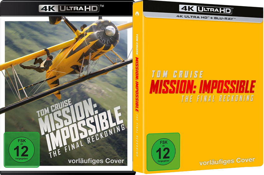 Mission: Impossible 8 erscheint in zwei Steelbook-Varianten sowie einer Standard 4K Blu-ray