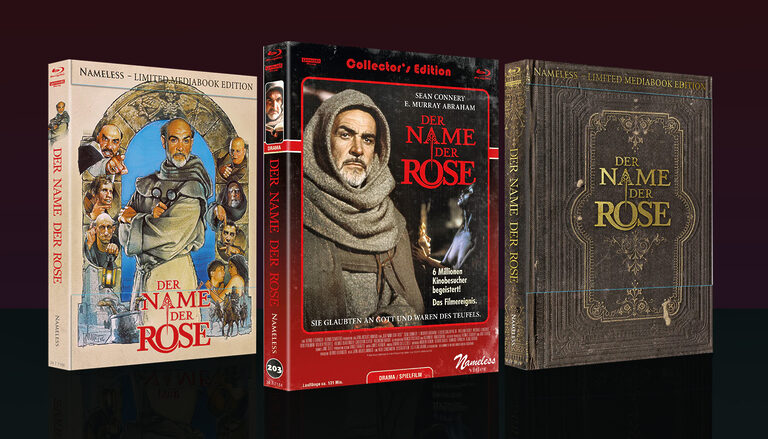 „Der Name der Rose“ erscheint erneut in limitierten 4K Blu-ray Mediabooks (erste Versionen bereits vergriffen)