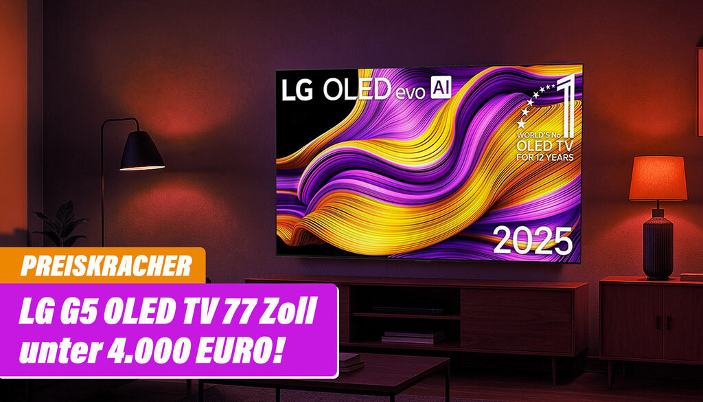 Der LG G7 OLED TV mit 77 Zoll ist erstmals für unter 4.000 Euro erhältlich!