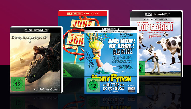 Neue Film-Vorbesteller auf 4K Blu-ray: Casper, Top Secret!, June & John, Die Ritter der Kokosnuss