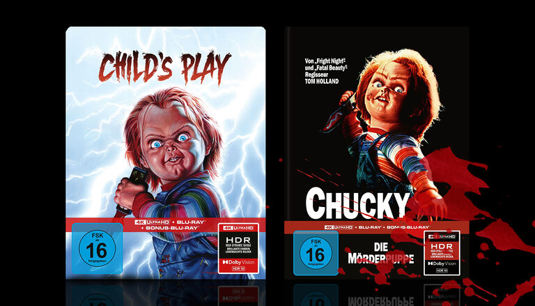 Horrorklassiker „Chucky – Die Mörderpuppe“ jetzt im limitierten 4K Blu-ray Steelbook & Mediabook vorbestellbar