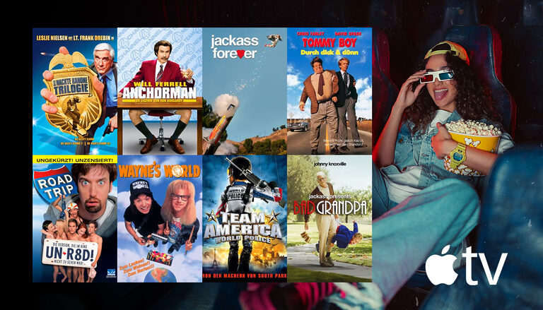Günstige 4K Filme ab 3.99 Euro auf Apple TV mit großem Comedy-Update!