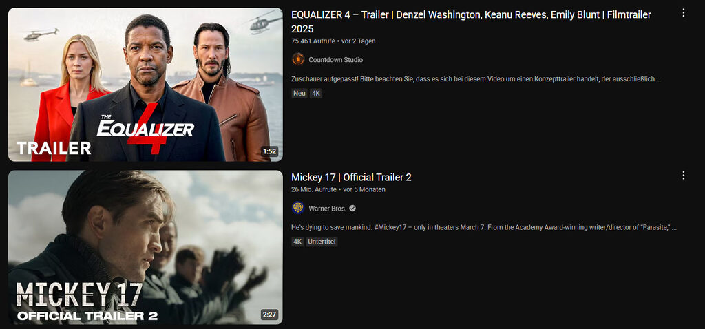 Fake-Trailer wie dieser zu "The Equalizer 4" gibt es zu Hauf. Oft sind diese dank KI so gut gemacht, dass man im ersten Moment nicht weiß, ob es sich um ein echtes Filmprojekt handelt. 
