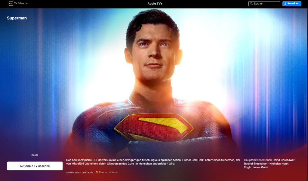 Superman (2025) kann auch digital auf Amazon Prime oder Apple TV vorbestellt werden.