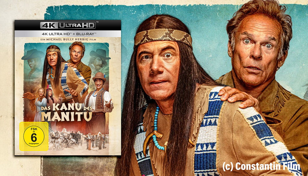 "Das Kanu des Manitu" kann ab sofort auf DVD, Blu-ray und 4K UHD Blu-ray vorbestellt werden.