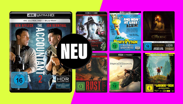 Filmneuheiten auf 4K Blu-ray (KW 35): The Accountant 2, Hackers, Rust, Monty Python und mehr