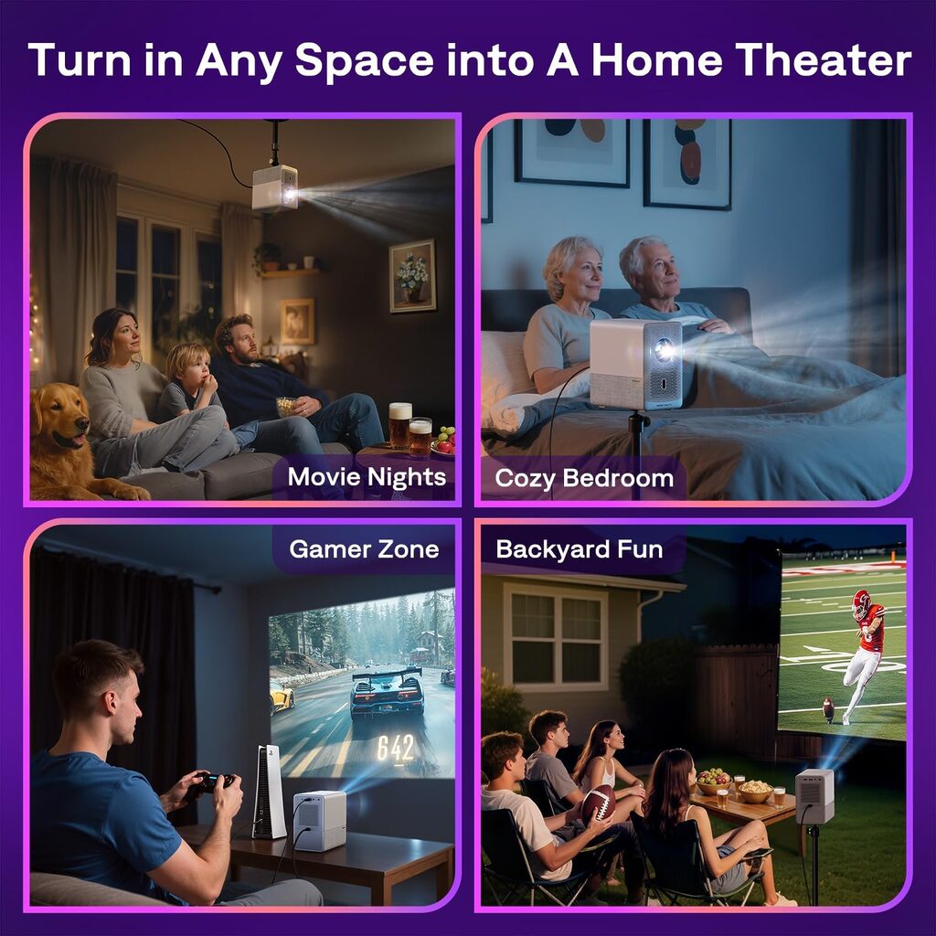 Der Aurzen Roku TV Smart Projector D1R Cube ist technisch ein Einstiegsgerät.