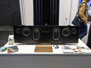 Das nackte Soundsystem Canvas HiFi ohne TV-Installation oder Abdeckung