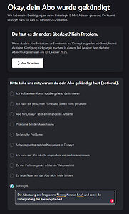 Ich habe mein Disney+-Abonnement vorerst gekündigt. 