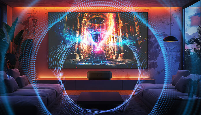 Der neue Epson EH-LS670 setzt auf integrierte Lautsprecher von Bose.