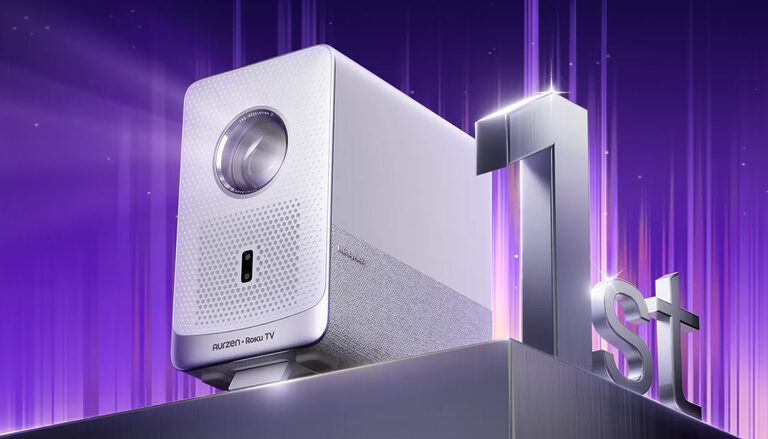 Roku TV erobert Beamer: Hier kommt der Aurzen Roku TV Smart Projector D1R Cube