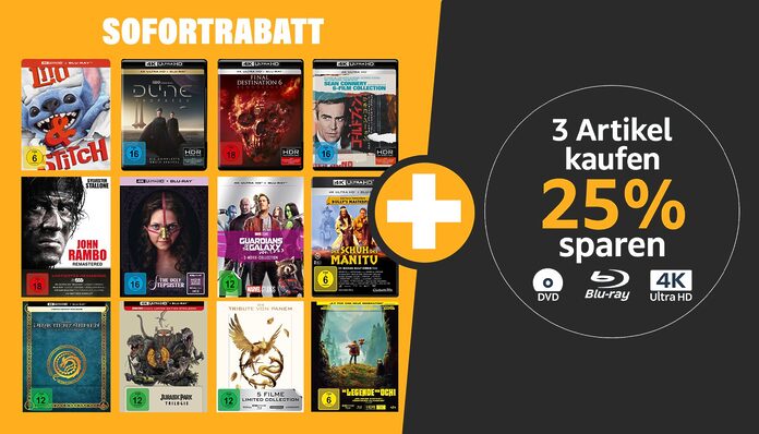 4K UHD Blu-rays mit Sofortrabatt an der Kasse + 