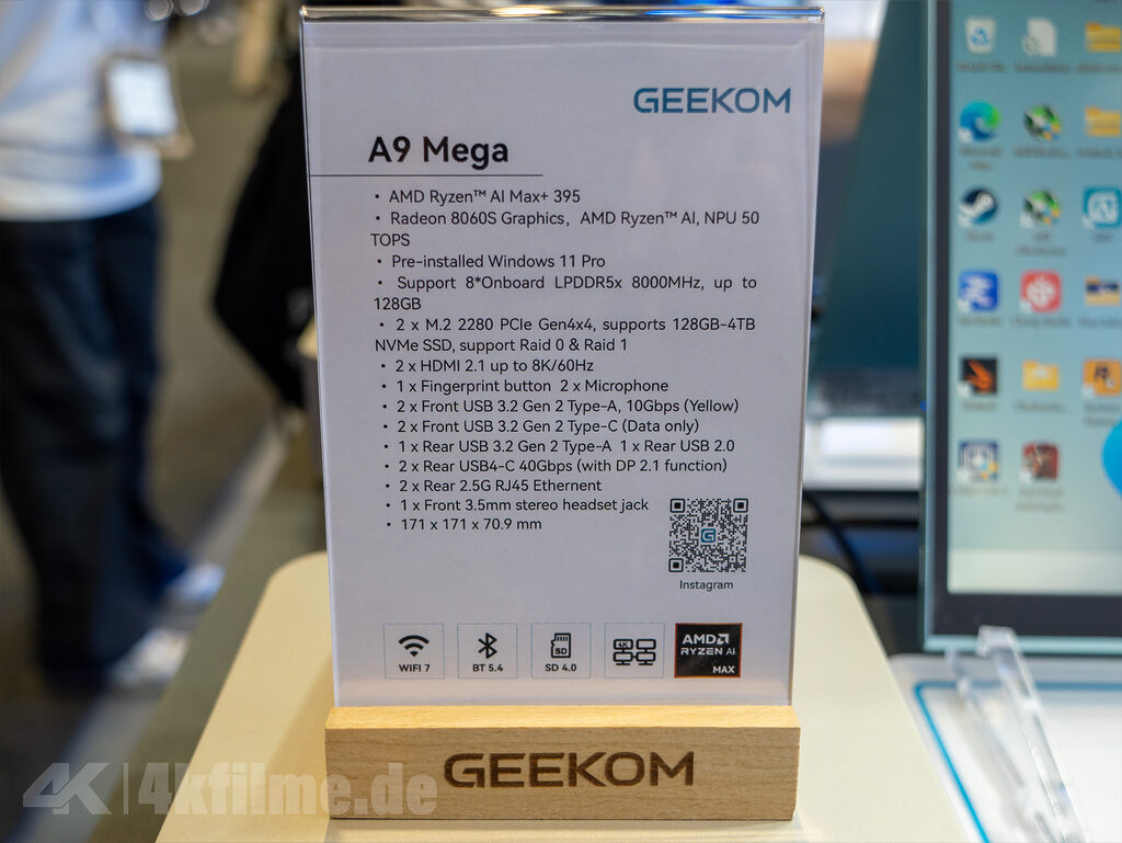 Spezifikationen des Geekom A9 Mega im Detail 