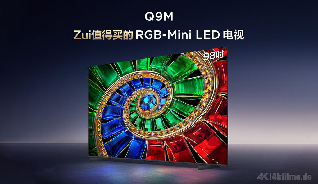 Der TCL Q9M 4K RGB-Mini-LED TV ist in Größen zwischen 65 Zoll und 98 Zoll erhältlich.