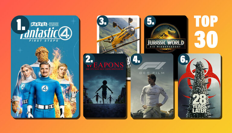 Top 30 Verkaufscharts auf Apple TV (4K Filme): Fantastic 4, Weapons, F1, Mission Impossible…